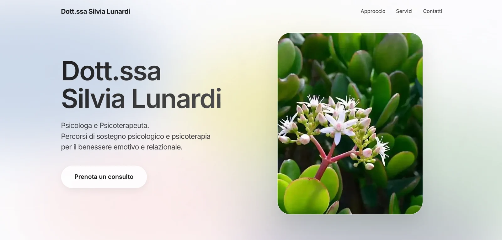 Home page del sito della Dott.ssa Silvia Lunardi